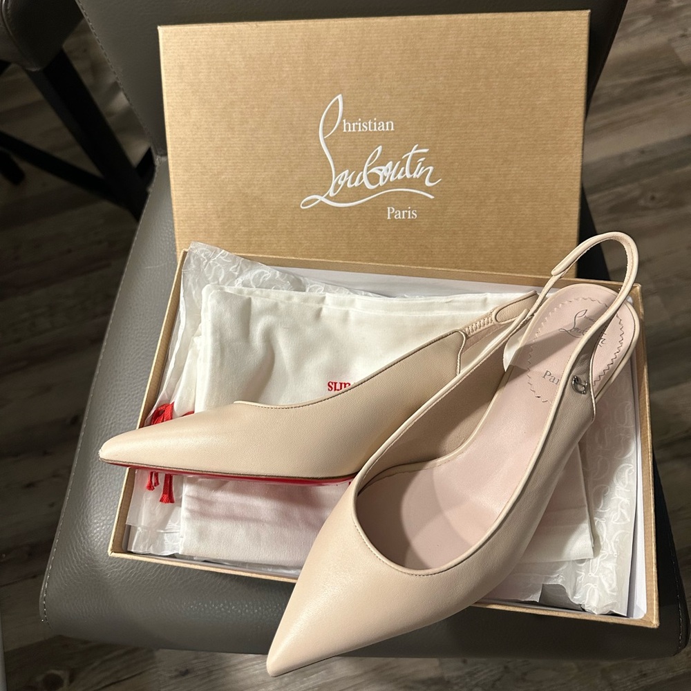 Christian Louboutin Sporty Kate sling back kitten heels